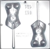 757 Female Torso "Waist Up" Lollipop Chocolate Candy Mold 