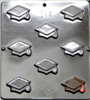 8007 Bite Size Graduation Mortarboard Chocolate Candy Mold