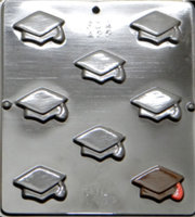 8007 Bite Size Graduation Mortarboard Chocolate Candy Mold