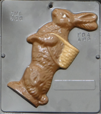808 Bunny Hopping Facing Left Chocolate Candy Mold
