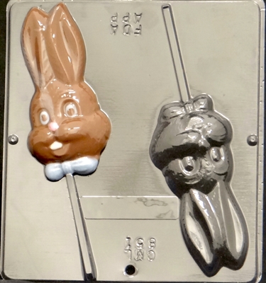 851 Bunny Face Lollipop Chocolate Candy Mold