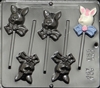 853 Girl Bunny Pop Lollipop Chocolate Candy Mold