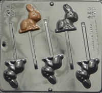 854 Bunny Lollipop Chocolate Candy Mold