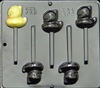 865 Duck Pop Lollipop Chocolate Candy Mold