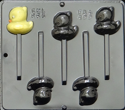 865 Duck Pop Lollipop Chocolate Candy Mold