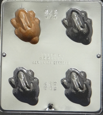 879 Rabbit Top View Chocolate Candy Mold