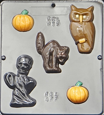 919 Halloween Assortment Chocolate Candy Mold