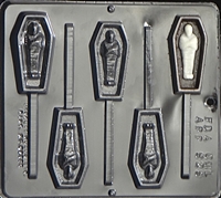 929 Coffin with Mummy Lollipop Chocolate Candy Mold