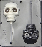 933 Large Skull Lollipop Chocolate Candy Mold
