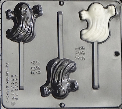 938 Happy Ghost Lollipop Chocolate Candy Mold