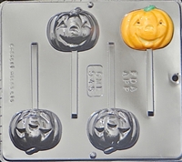 945 Pumpkin Jack O' Lantern Lollipop Chocolate Candy Mold