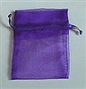 BA-50-60 Purple Organza Sheer Pouch. Drawstring close 3" x 4"  12 ct.