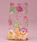 BAP-12 Flower Power printed cello bag. 100 ct.