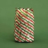 BAP-14 Diagonal Stripe Red/Green/Gold printed bag. 100 ct.