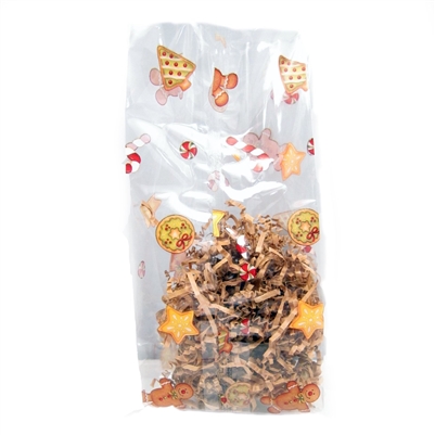 BAP-19 Santa's Treats printed cello bag. 100 ct.