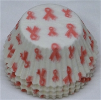 BC-10 Pink Awareness Ribbon on White Standard Baking Cup 500 ct.