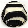 BC-11-100 Black Zebra Stripe on White Standard Baking Cup 100 ct.