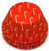 BC-15-100 Candy Cane printed on Red Standard Baking Cup 100 ct.