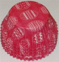 BC-17 White Easter Eggs on Hot Pink Standard Baking Cup 500 ct.