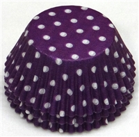BC-20 White Polka Dot on Purple Standard Baking Cup 500 ct.