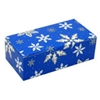 BO-1080FB 1/2 lb. Blue with Snowflakes. 1 piece box. 5 1/2in. x 2 3/4in. x 1 3/4in. Quantity 250