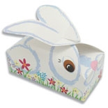 BO-116 Buddy Bunny Box. 1/2 lb. one piece. 5 1/2" x 2 3/4" x 1 3/4" Quantity 25