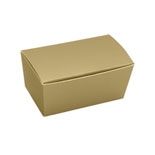 BO-11GQ Gold Lustre Ballotin Box (Holds 2 pcs.) 2 13/16" x 1 9/16" x 1 1/4" Quantity 250