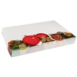 BO-121Q Pinecones and Ornaments Cover with White Base