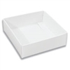 BO-1269B 3oz. White Square Cardboard BASE ONLY. 3 1/2in x 3 1/2in x 1 1/8in. Quantity 250