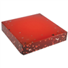 BO-134  8 oz. 2 Pc. Red Foil Hearts Square Cover & white base 5 1/2" x 5 1/2" x 1 1/8" Quantity 10