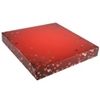 BO-135  16 oz. 2 Pc. Red Foil Hearts Square Cover & white base 7 9/16" x 7 9/16" x 1 1/8" Quantity 10