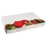 BO-1370CPC 1/2 lb. Pinecones and Ornaments Cover 7 1/8" x 4 1/2" x 1 1/8" Quantity 250