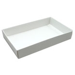 BO-1400B 1 lb. White Cardboard BASE ONLY 9 3/8in. x 6in. x 1 1/8in.