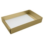 BO-1843B 1/2 lb. Gold Lustre Cardboard BASE ONLY. 7in. x 4 3/8in. x 1 1/8in. Quantity 250