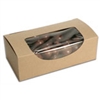 BO-19KW-100 Kraft 1pc. box w/window (1/2lb.) 5 1/2" x 2 3/4" x 1 3/4" Quantity 100