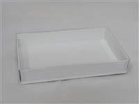 BO-3 1/2 lb. White Cardboard Base w/Clear Cover