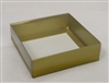 BO-40G 8oz. Gold Lustre square cardboard base w/Clear Cover 5 9/16" x 5 9/16" x 1 5/8" Quantity 25