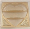 BO-40HIGQ Gold Heart Insert. 3 cavity. 5 1/2in. x 5 1/2in. x 15/16in. Quantity 100