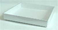 BO-42 16oz. White square cardboard base w/Clear Cover 7 9/16" x 7 9/16" x 1 1/8" Quantity 25