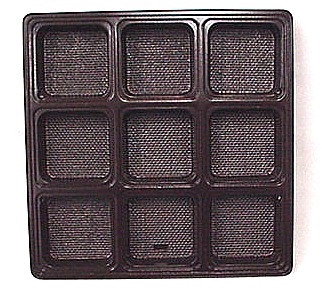 BO-42IOB  Brown insert 9 cavity 7 7/16 x 7 7/16 x 15/16 Quantity 25