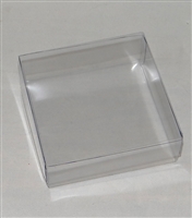 BO-45 Square Clear Acetate Box 2pc. 3 1/2" x 3 1/2" x 1 1/8"