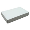 BO-5 1/2 lb. White Cardboard Base w/White Cardboard Cover 7" x 4 3/8" x 1 1/8"