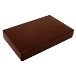 BO-5BRNQ 1/2 lb. Brown cardboard cover w/White base 7" x 4 3/8" x 1 1/8"