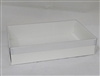 BO-7Q 1 lb. White Cardboard Double Deep Base w/Clear Cover 7" x 4 3/8" x 2 1/4"