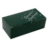 BO-80 1/2 lb. Green "Season's Greetings" 1 piece box. 5 1/2in. x 2 3/4in. x 1 3/4in. Quantity 50