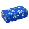 BO-85 1/2 lb. Blue with Snowflakes. 1 piece Box. 5 1/2in. x 2 3/4in. x 1 3/4in. Quantity 50