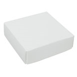 BO-9W 3 oz. White square cardboard cover w/White base 3 1/2" x 3 1/2" x 1 1/8" Quantity 25