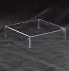 BO-MB406  3 oz. Clear Acetate BASE ONLY 3 1/2 x 3 1/2 x 1 1/8" Quantity 125