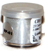 DP-01 "Coin Silver" (Nu Silver) Luster Dusting Powder.  2 gram container.