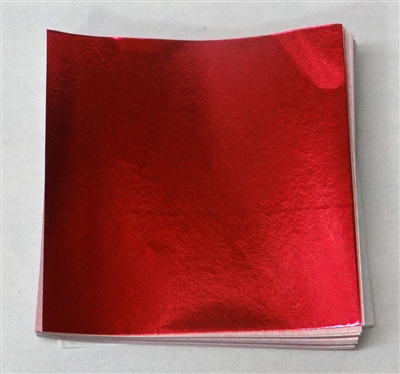 F419 Red Foil 4in. x 4in. Qty 125 sheets
